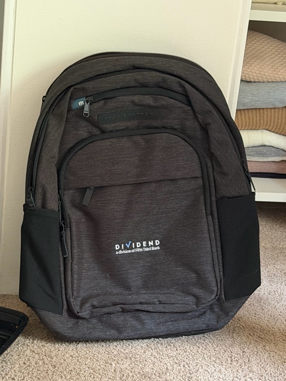 Travis Mathew Men's Dark Gray & Black Backpack